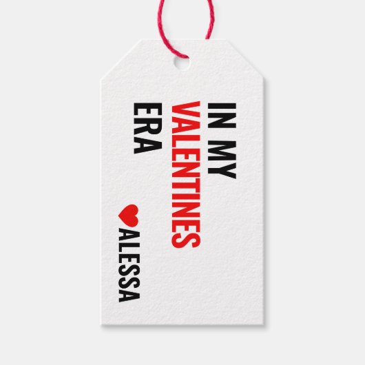 In mijn Valentijnse tijdperk heeft Taylor Valentij Cadeaulabel (Voorkant)