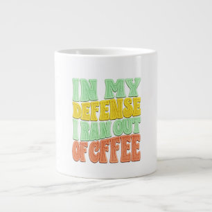 In mijn verdediging liep ik uit de koffie retro gr grote koffiekop