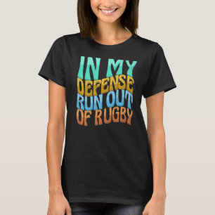 In mijn verdediging loop ik uit Rugby-liefde voor T-shirt