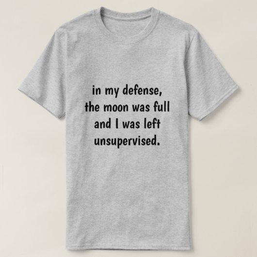 in mijn verdediging t-shirt (Design voorkant)
