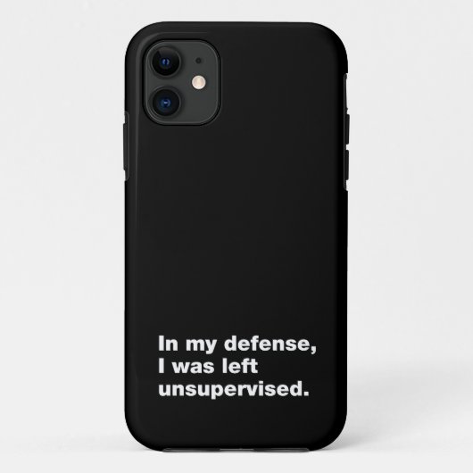 In mijn verdediging was ik ongecontroleerd gebleve Case-Mate iPhone case (Achterkant)