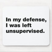 In mijn verdediging was ik ongecontroleerd gebleve muismat (Voorkant)