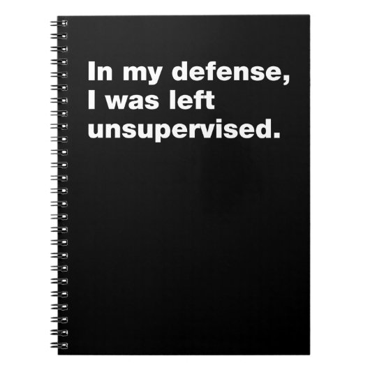 In mijn verdediging was ik ongecontroleerd gebleve notitieboek (Voorkant)