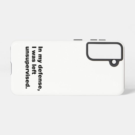 In mijn verdediging was ik ongecontroleerd gebleve samsung galaxy hoesje (Achterkant horizontaal)