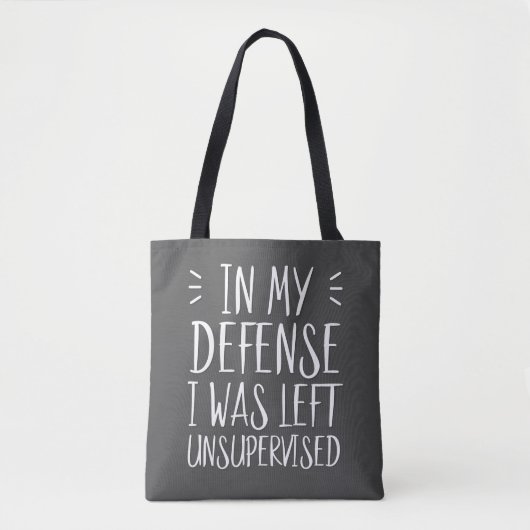 In mijn verdediging was ik ongecontroleerd gebleve tote bag (Voorkant)