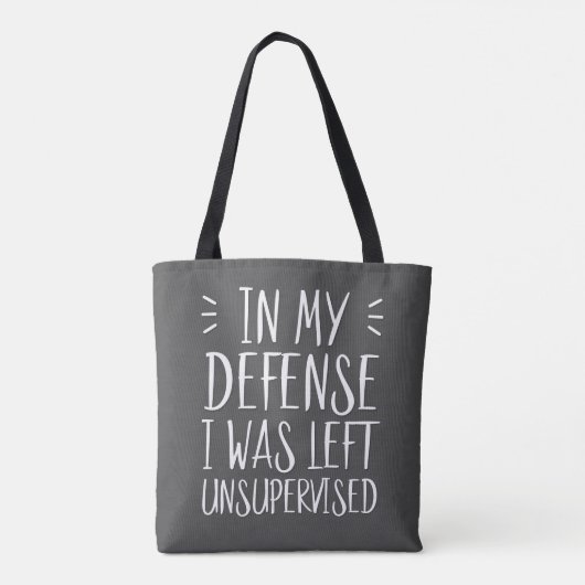 In mijn verdediging was ik ongecontroleerd gebleve tote bag (Achterkant)