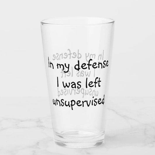 In mijn verdediging was ik ongecontroleerd weggela glas (Voorkant)