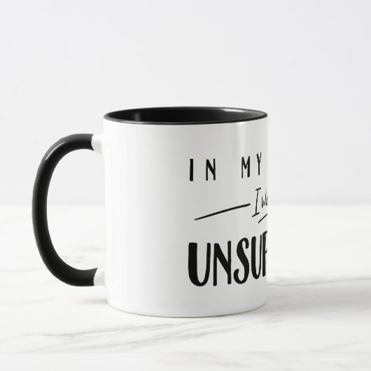 In mijn verdediging was ik ongecontroleerde Typogr Mok (Links)