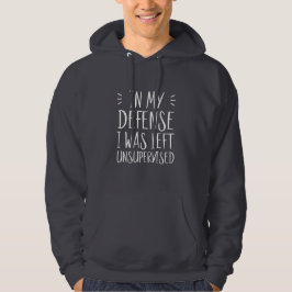 In mijn verdediging werd ik ongecontroleerd achter hoodie