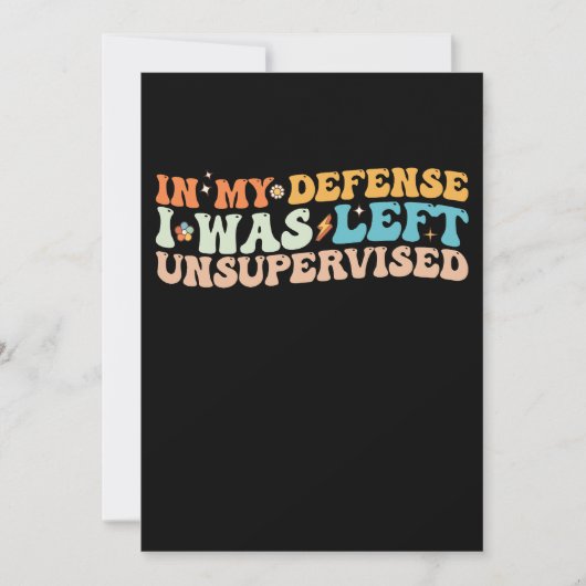 In mijn verdediging werd ik ongecontroleerd gelate kaart (Voorkant)