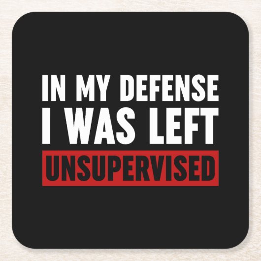 In mijn verdediging werd ik ongecontroleerd gelate kartonnen onderzetters (Voorkant)