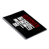 In mijn verdediging werd ik ongecontroleerd gelate notitieboek (Rechterzijde)