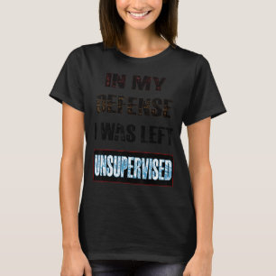In mijn verdediging werd ik ongecontroleerd gelate t-shirt