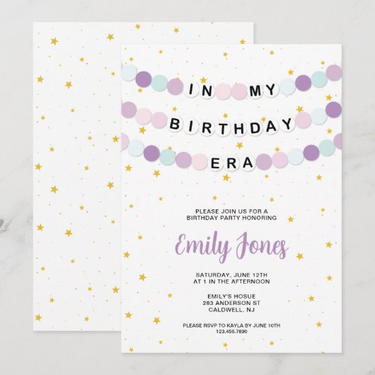 In mijn verjaardag tijdperk verjaardagsfeest kaart (Voorkant / Achterkant)