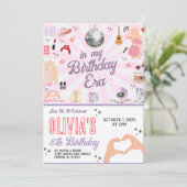 In mijn verjaardag tijdperk verjaardagsuitnodiging kaart (Staand voorkant)