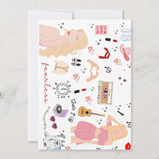 In mijn verjaardag tijdperk verjaardagsuitnodiging kaart (Achterkant)