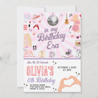 In mijn verjaardag tijdperk verjaardagsuitnodiging kaart