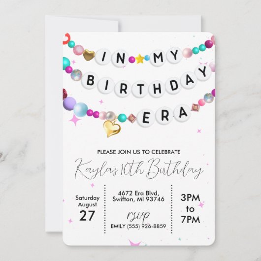 In mijn verjaardag tijdperk vriendschap armband ui kaart (Voorkant)