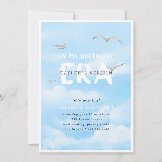 In mijn verjaardagstijd | Meisjes Preppy Muziek Kaart (Voorkant)