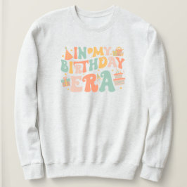 In mijn verjaardagstijd | Pastel Groovy Lettering Trui