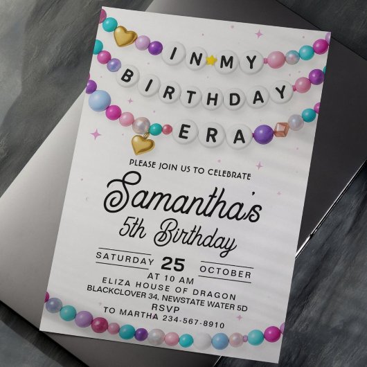 In mijn verjaardagstijd Uitnodiging