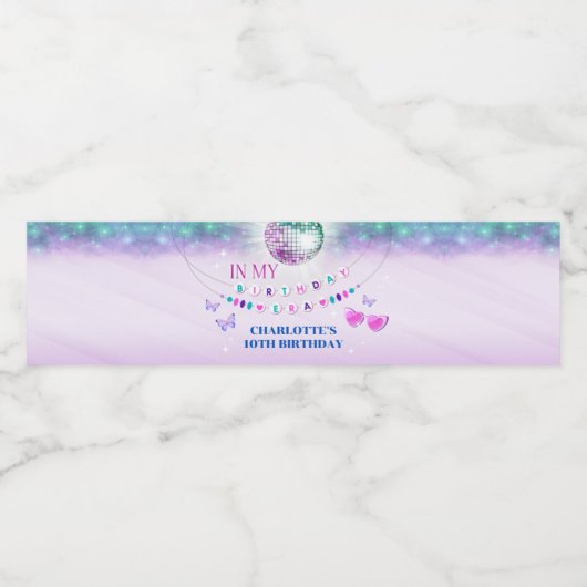 In mijn verjaardagstijd Water Bottle Label Waterfles Etiket (Enkel label)