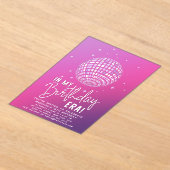 In mijn verjaardagstijdperk, Era Party, Eras Party Acryl Uitnodigingen (Laagn)