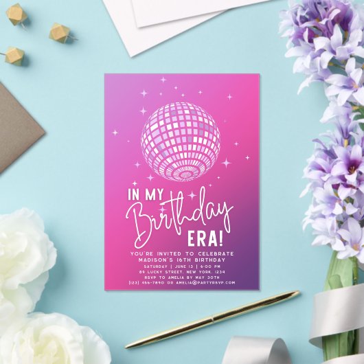 In mijn verjaardagstijdperk, Era Party, Eras Party Acryl Uitnodigingen (Insitu (Huwelijk))