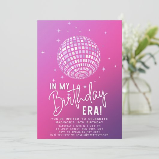 In mijn verjaardagstijdperk, Era Party, Eras Party Kaart (Staand voorkant)