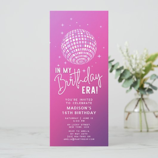 In mijn verjaardagstijdperk, Era Party, Eras Party Kaart (Staand voorkant)