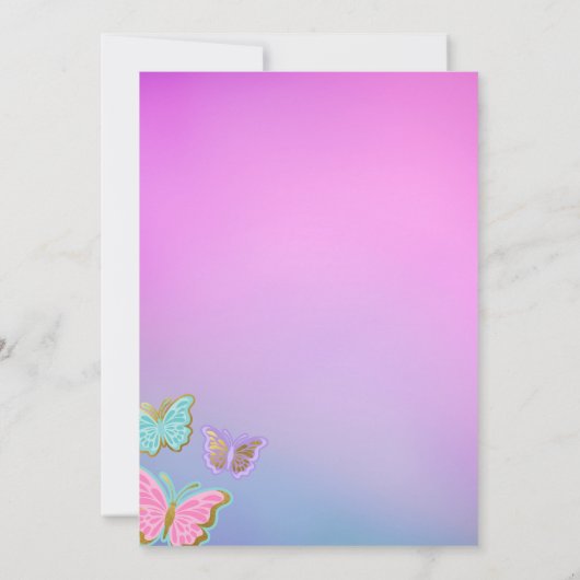 In mijn verjaardagstijdperk feestuitnodiging kaart (Achterkant)