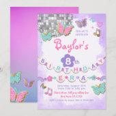 In mijn verjaardagstijdperk feestuitnodiging kaart (Voorkant / Achterkant)