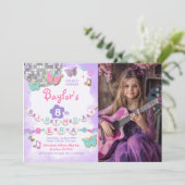 In Mijn Verjaardagstijdperk Feestuitnodiging met F Kaart (Staand voorkant)