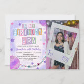 In Mijn Verjaardagstijdperk Paarse Disco Verjaarda Kaart (Voorkant)