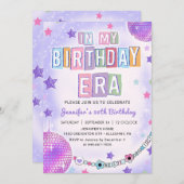In mijn verjaardagstijdperk Paarse Disco Verjaarda Kaart (Voorkant / Achterkant)