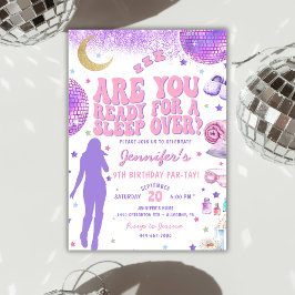 In mijn verjaardagstijdperk Paarse Sleepover Verja Kaart