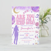 In mijn verjaardagstijdperk Paarse Sleepover Verja Kaart (Staand voorkant)