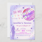 In mijn verjaardagstijdperk Paarse verjaardagsuitn Kaart (Voorkant)