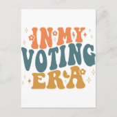 In mijn verkiezingstijd retro wavy briefkaart (Voorkant)