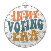 In mijn verkiezingstijd retro wavy dartbord (Voorkant)