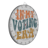 In mijn verkiezingstijd retro wavy dartbord (Voorkant Links)