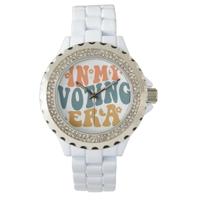 In mijn verkiezingstijd retro wavy horloge (Voorkant)
