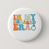 In mijn verloofde tijdperk Groovy Retro Ronde Button 5,7 Cm (Voorkant)