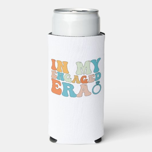 In mijn verloofde tijdperk Groovy Retro Seltzer Blikjeskoeler (Seltzer Voorkant)
