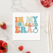 In mijn verloofde tijdperk Groovy Retro Servet (Insitu)