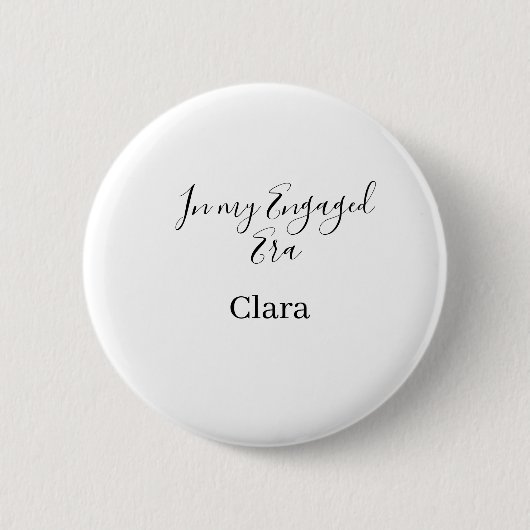 In mijn verloofde tijdperk voeg naam datum verlovi ronde button 5,7 cm (Voorkant)