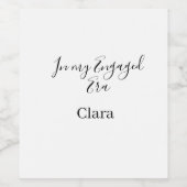 In mijn verloofde tijdperk voeg naam datum verlovi wijn etiket (Enkel label)