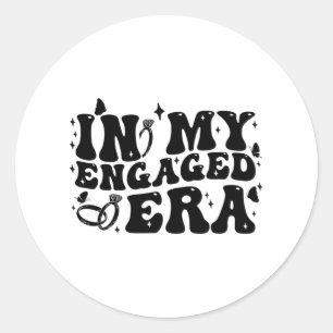 In Mijn Verlovingstijd Groovy Bruid Bachelorette F Ronde Sticker