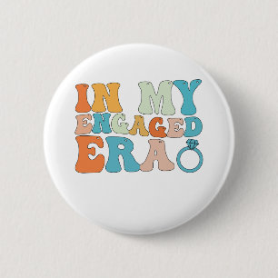 In Mijn Verlovingstijdperk Groovy Retro Ronde Button 5,7 Cm