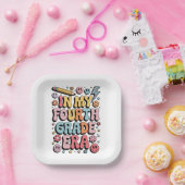 In mijn vierde klas Era 4e klas terug naar school Papieren Bordje (Feest)